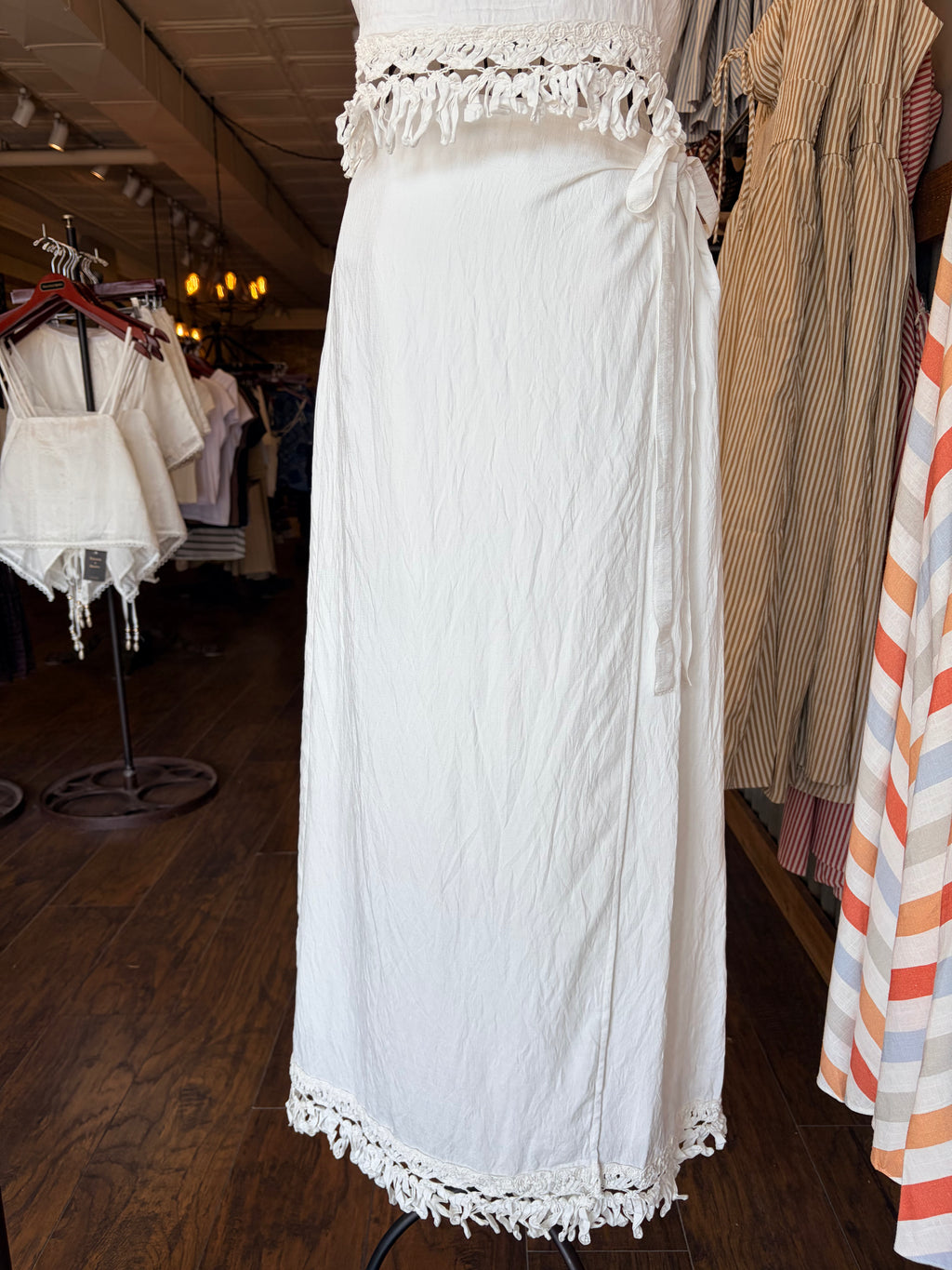 Fringe Wrap Skirt
