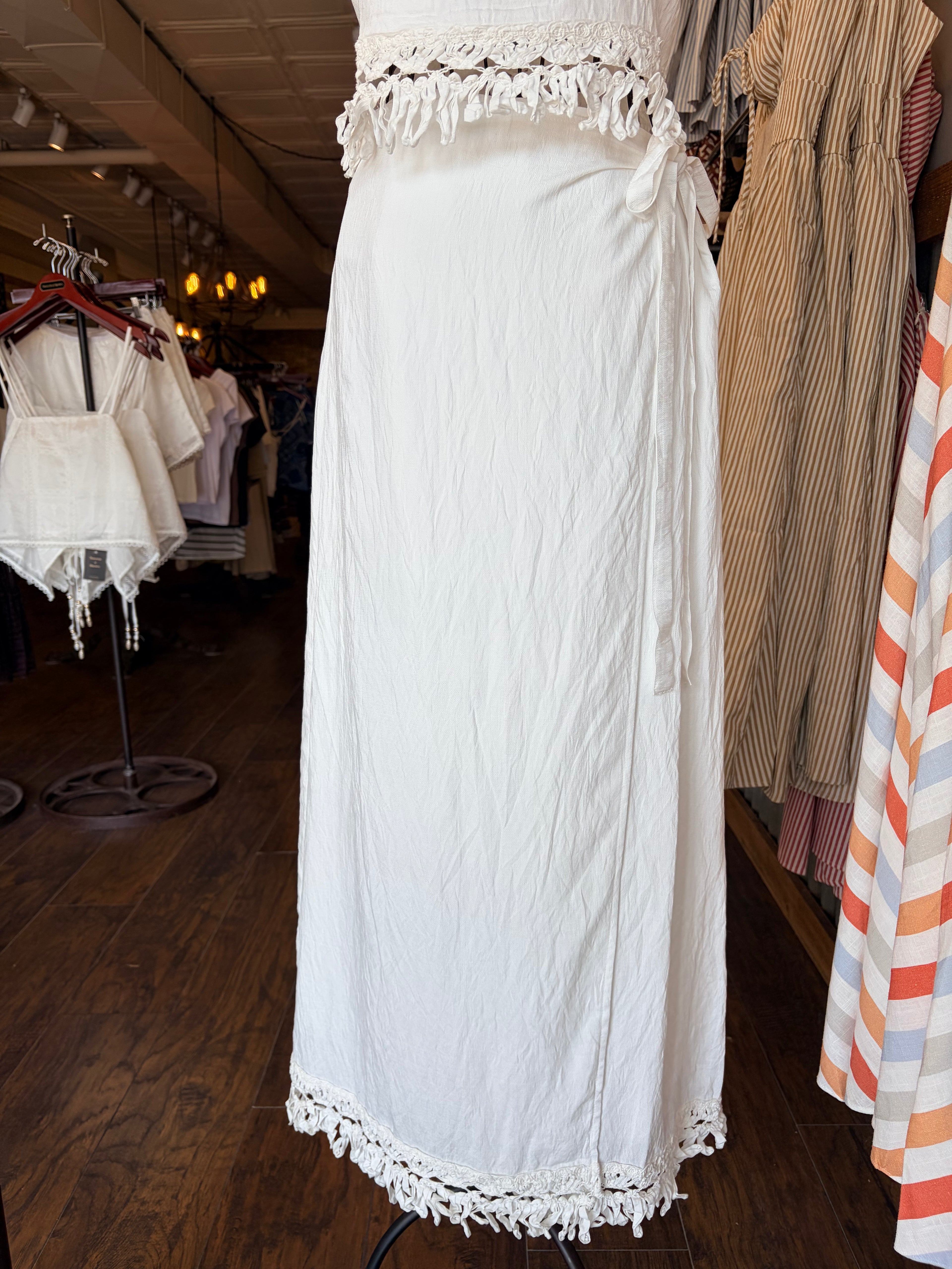 Fringe Wrap Skirt
