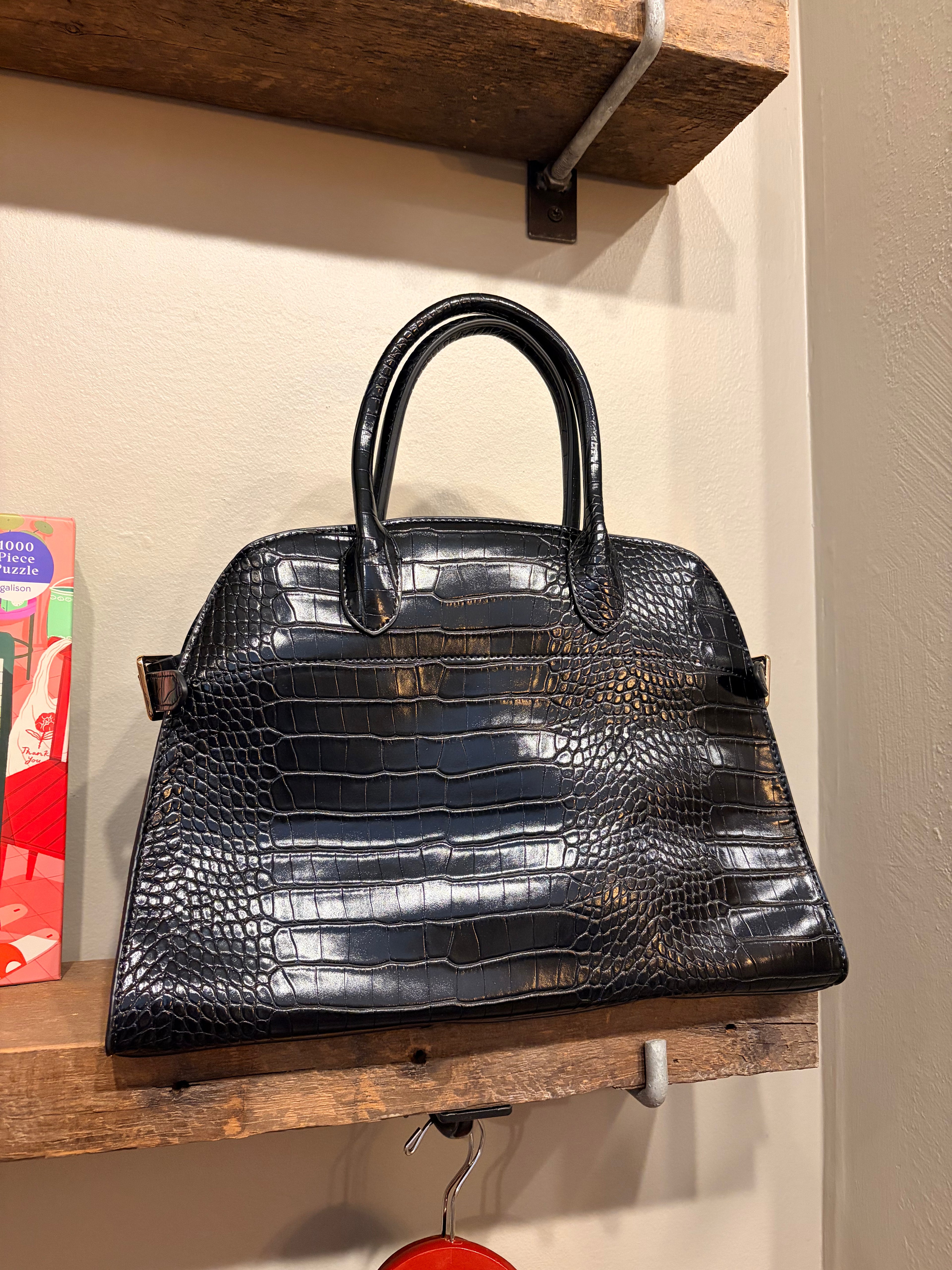 Black Croc Bag