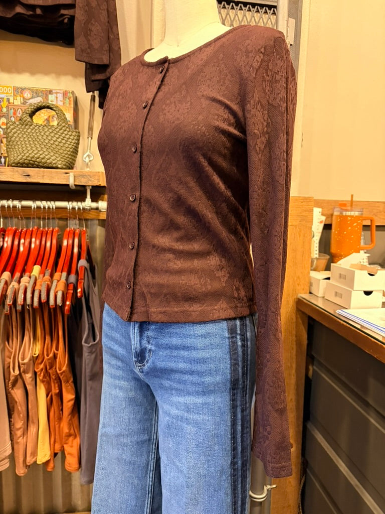Knit Jacquard Button Down