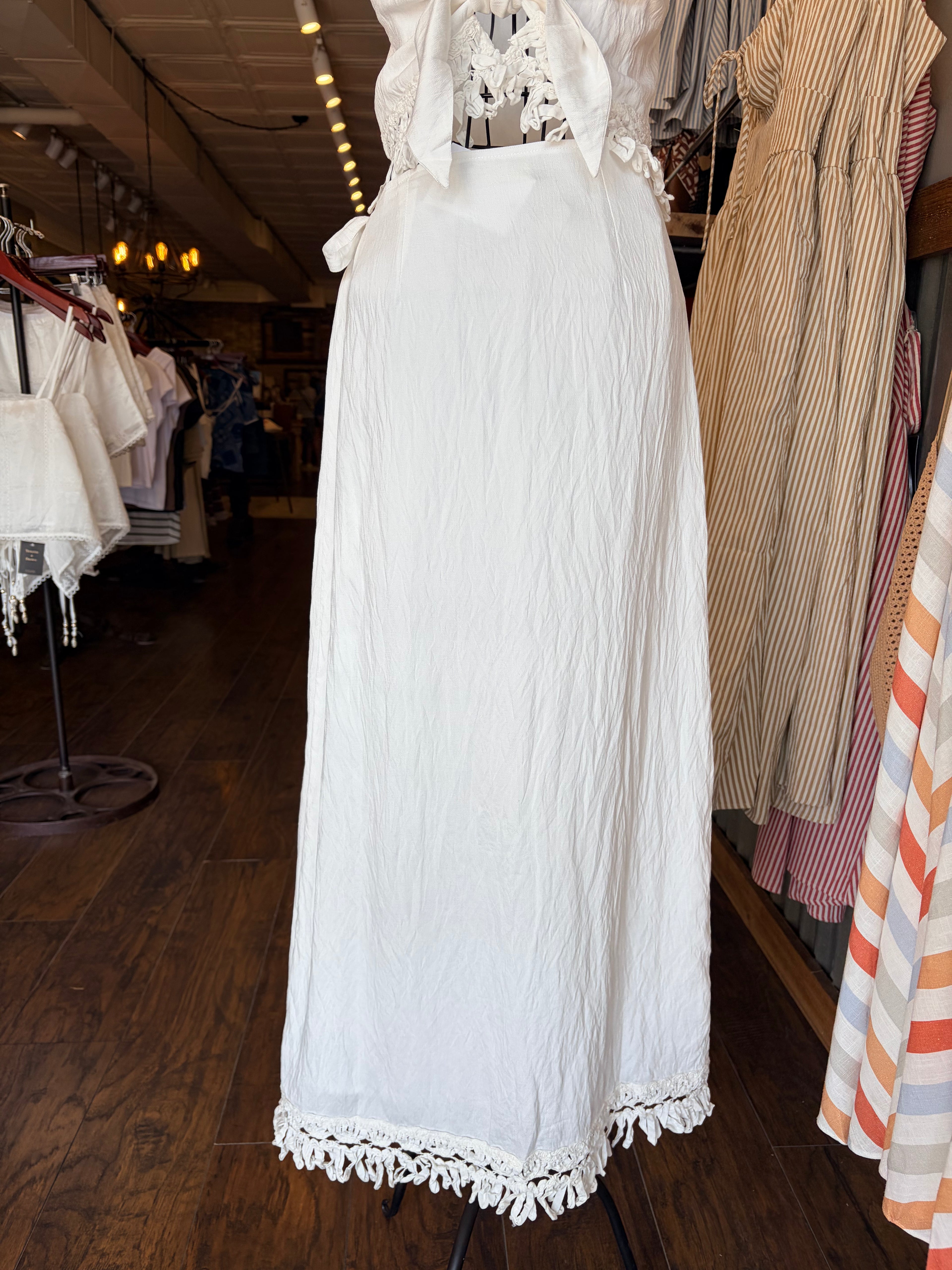 Fringe Wrap Skirt