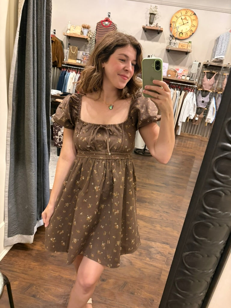Floral Puff Sleeve Dress