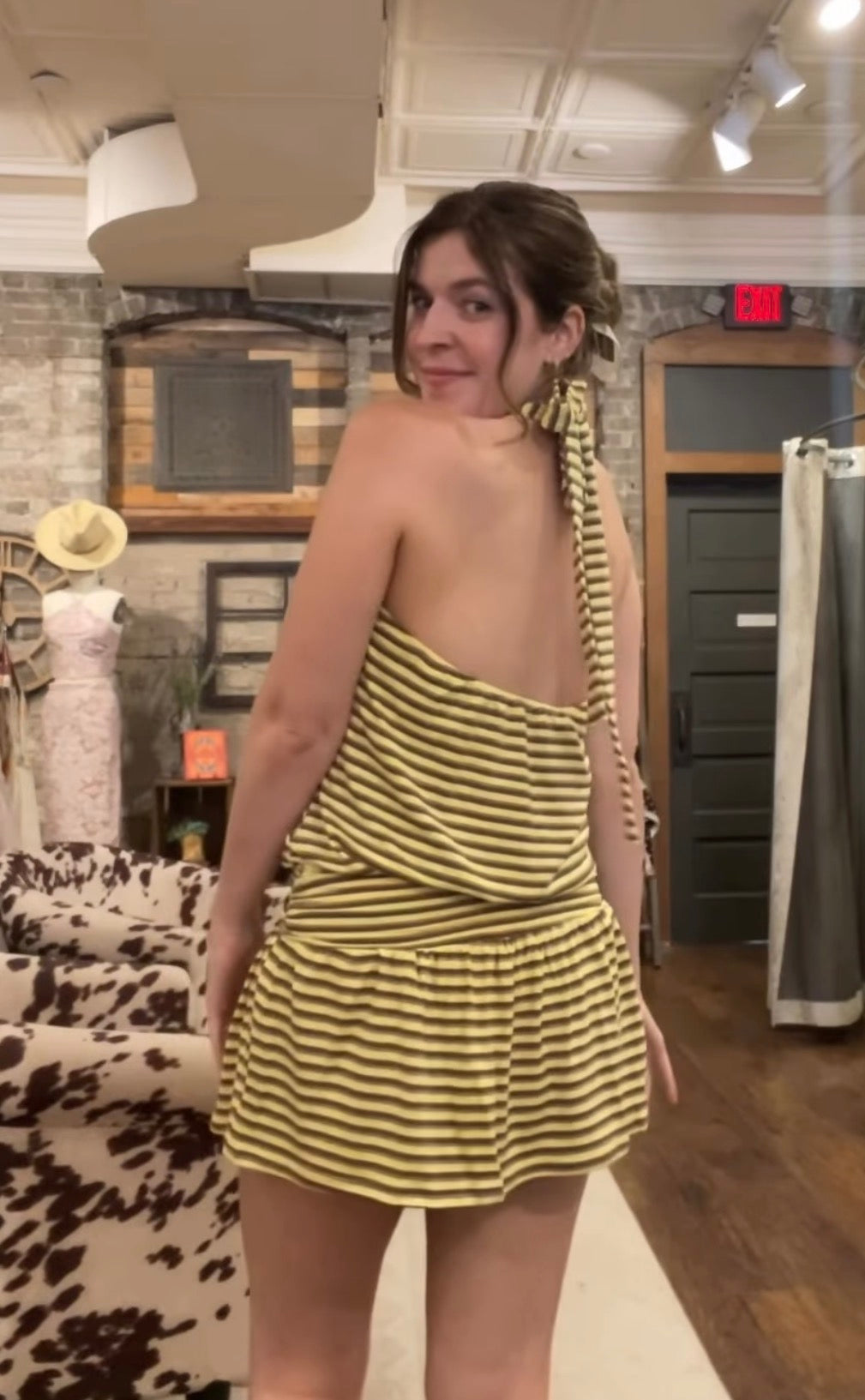 Striped Halter Dress