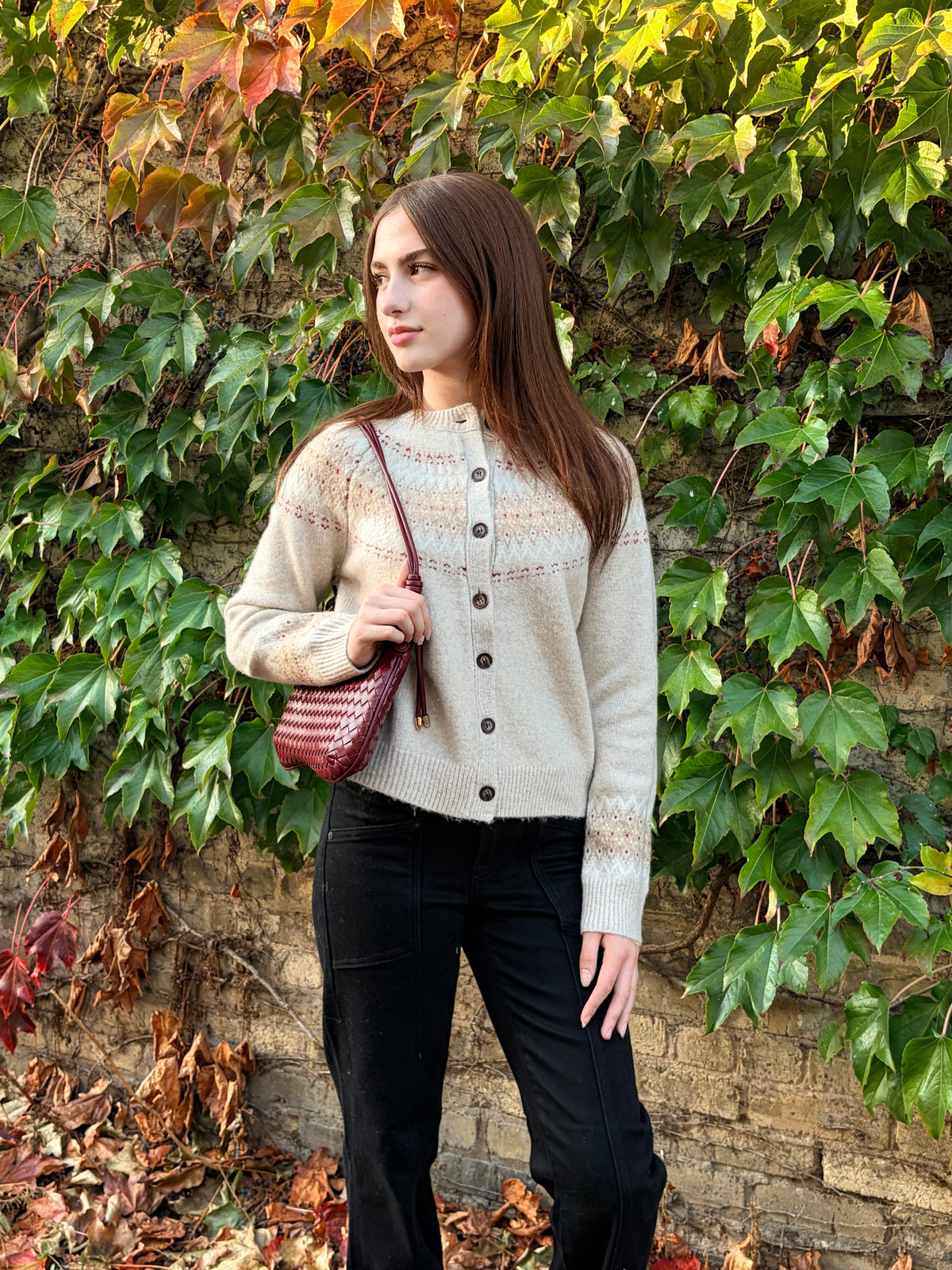 Latte Button Sweater
