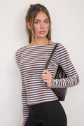 Stripe Boat Neck