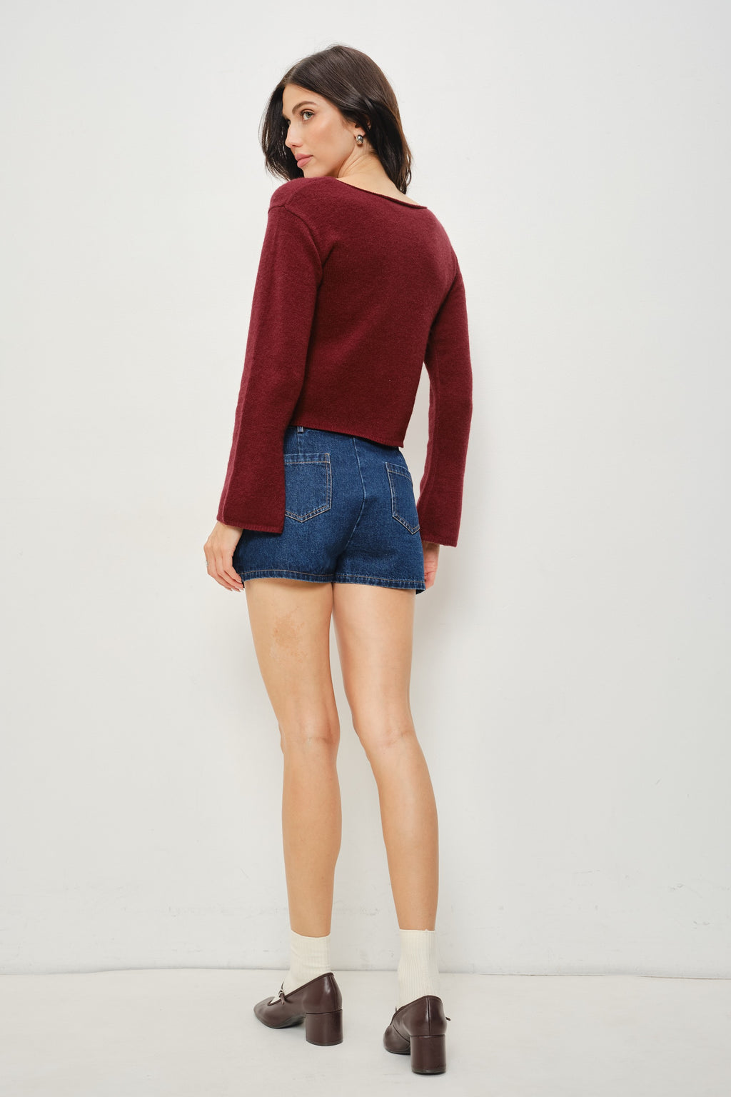 Beaded Olive Sweater