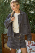 Polka Denim Jacket