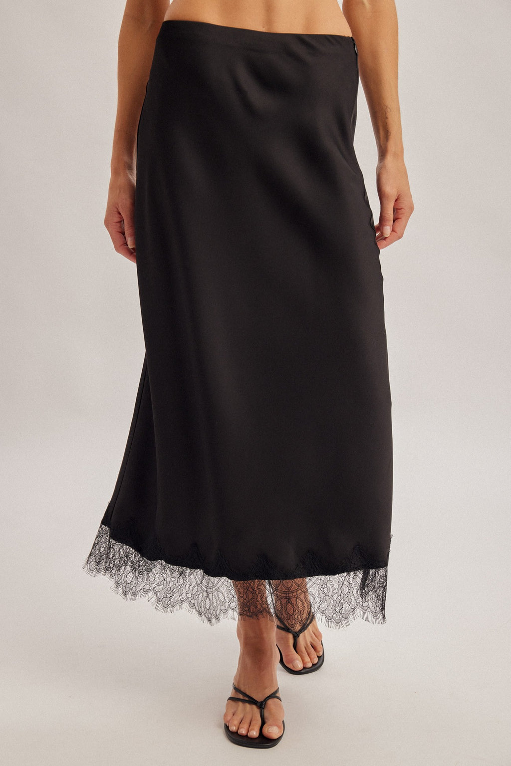 Satin Midi Skirt