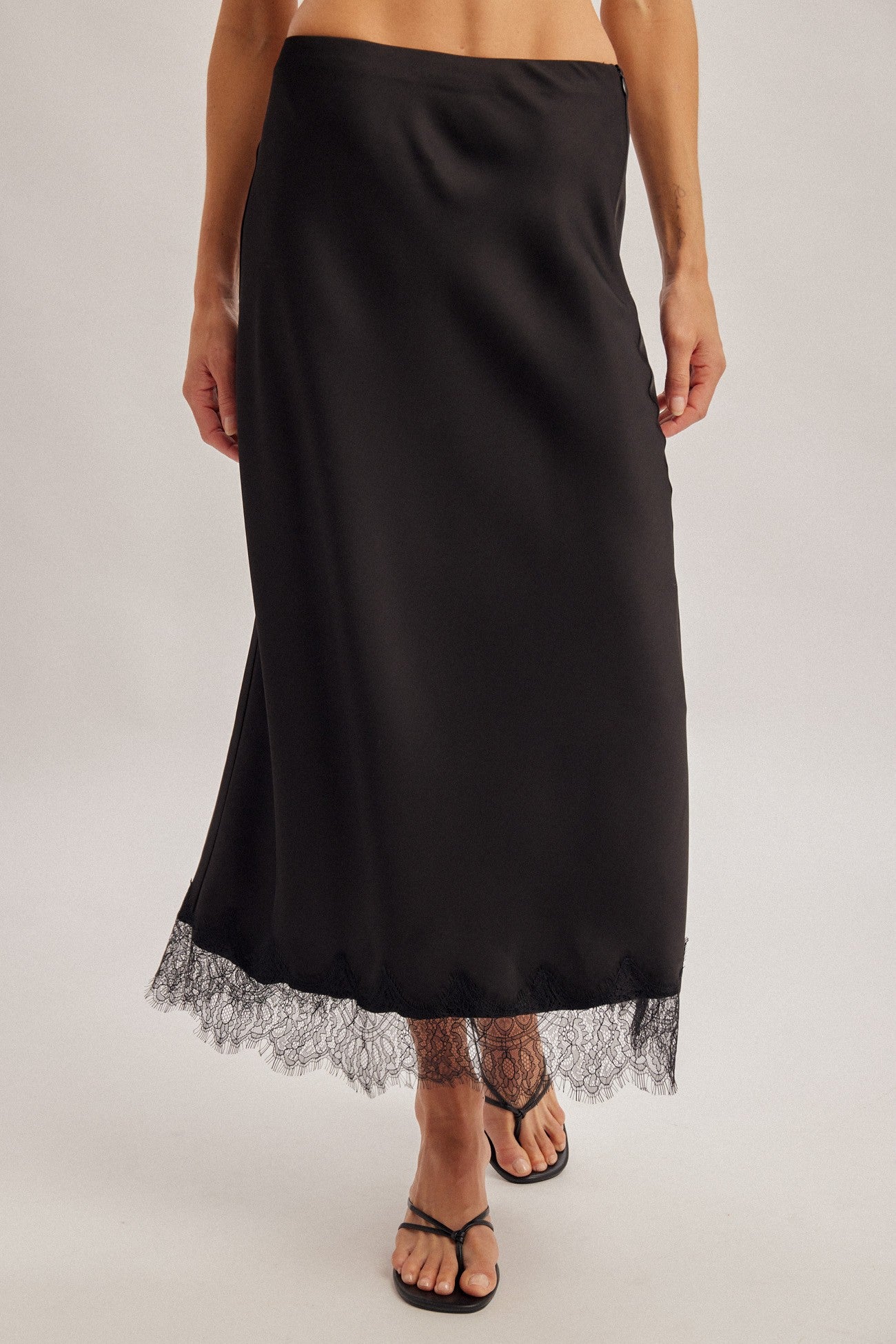 Satin Midi Skirt