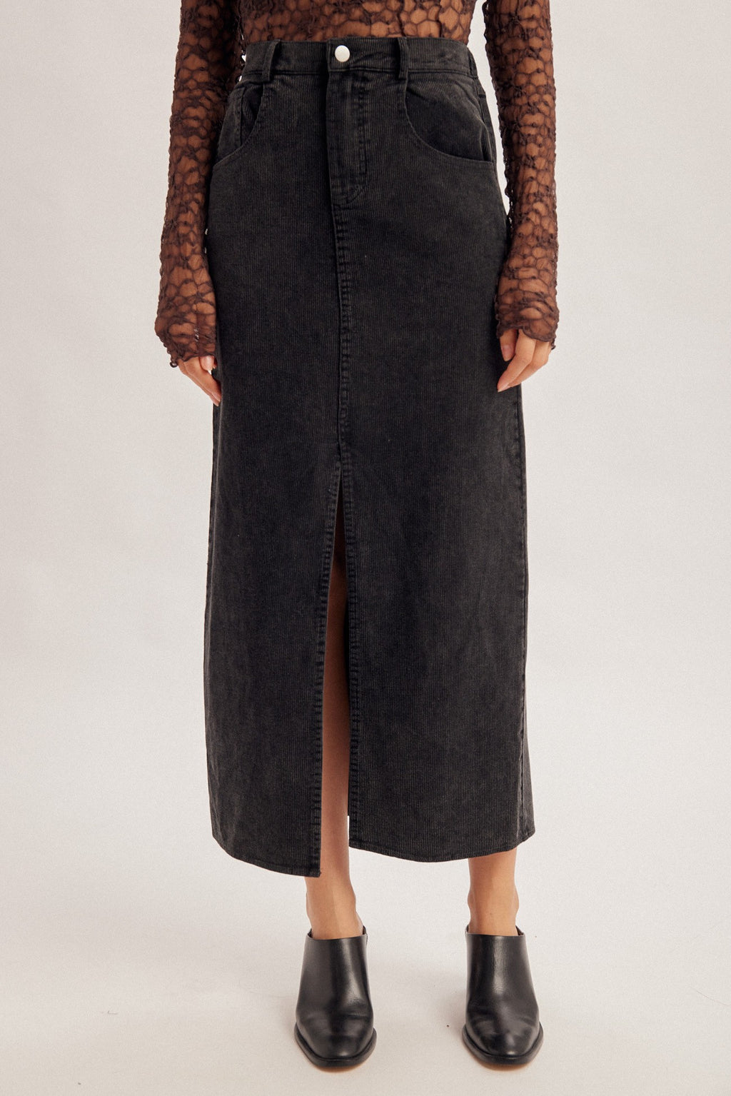 Corduroy Midi Skirt
