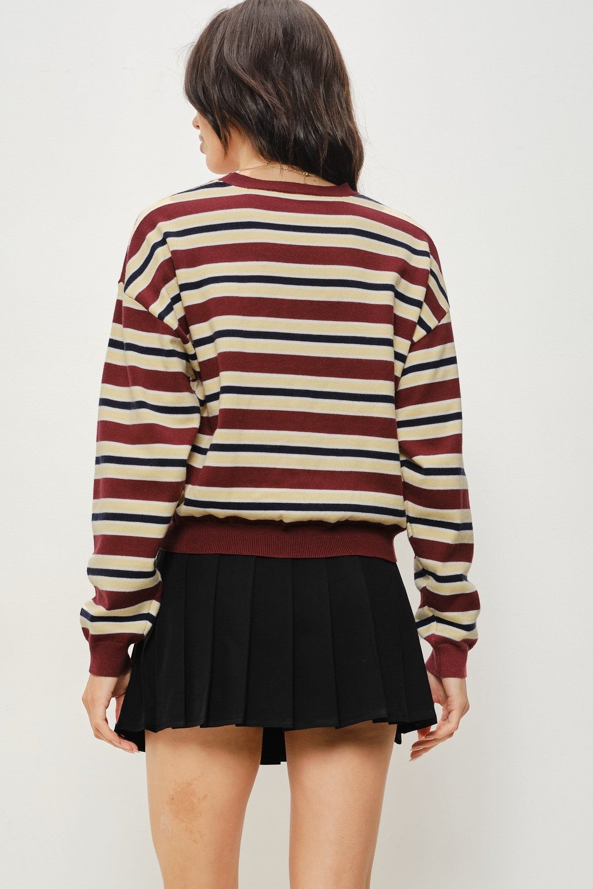 Burgundy Stripe Sweater