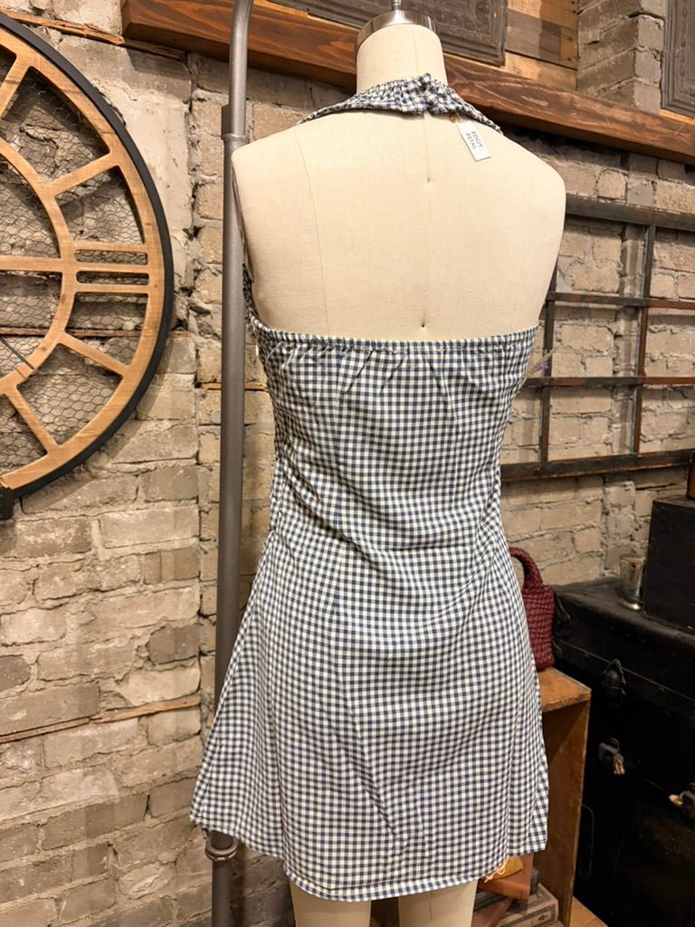 Gingham Halter Dress
