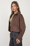 Crop Suede Jacket