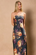 Floral Strapless Dress