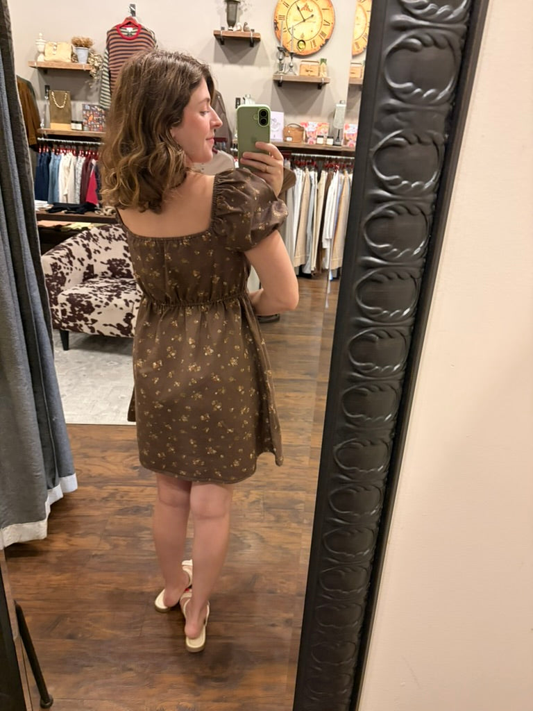 Floral Puff Sleeve Dress