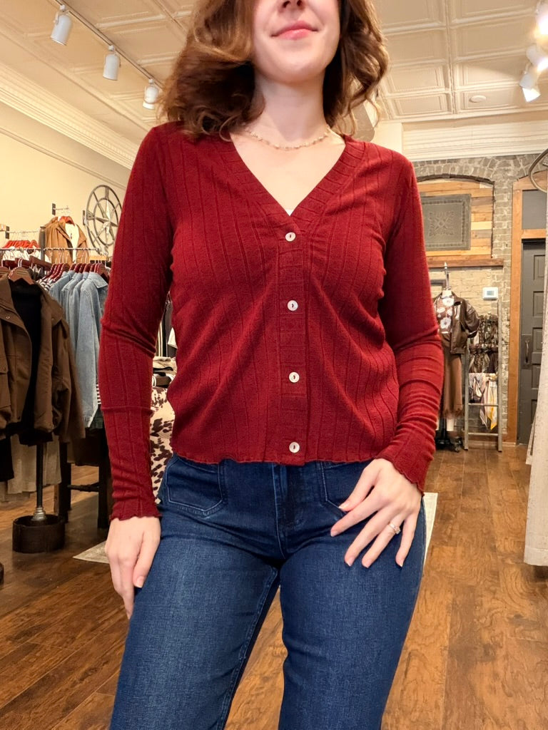 Cherry V Neck