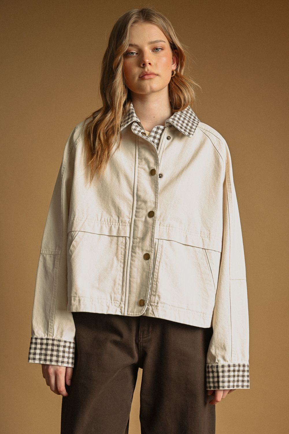 Gingham Twill Jacket