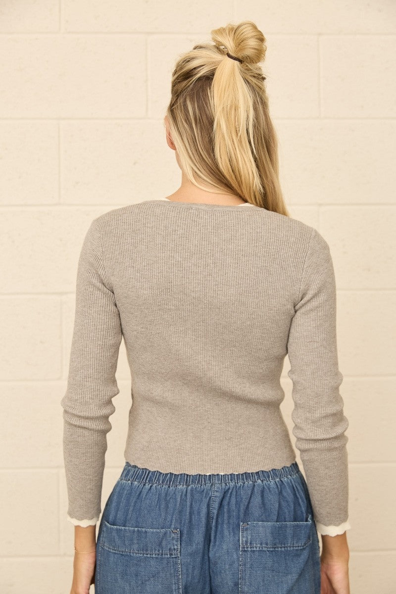 Ribbed Button Down