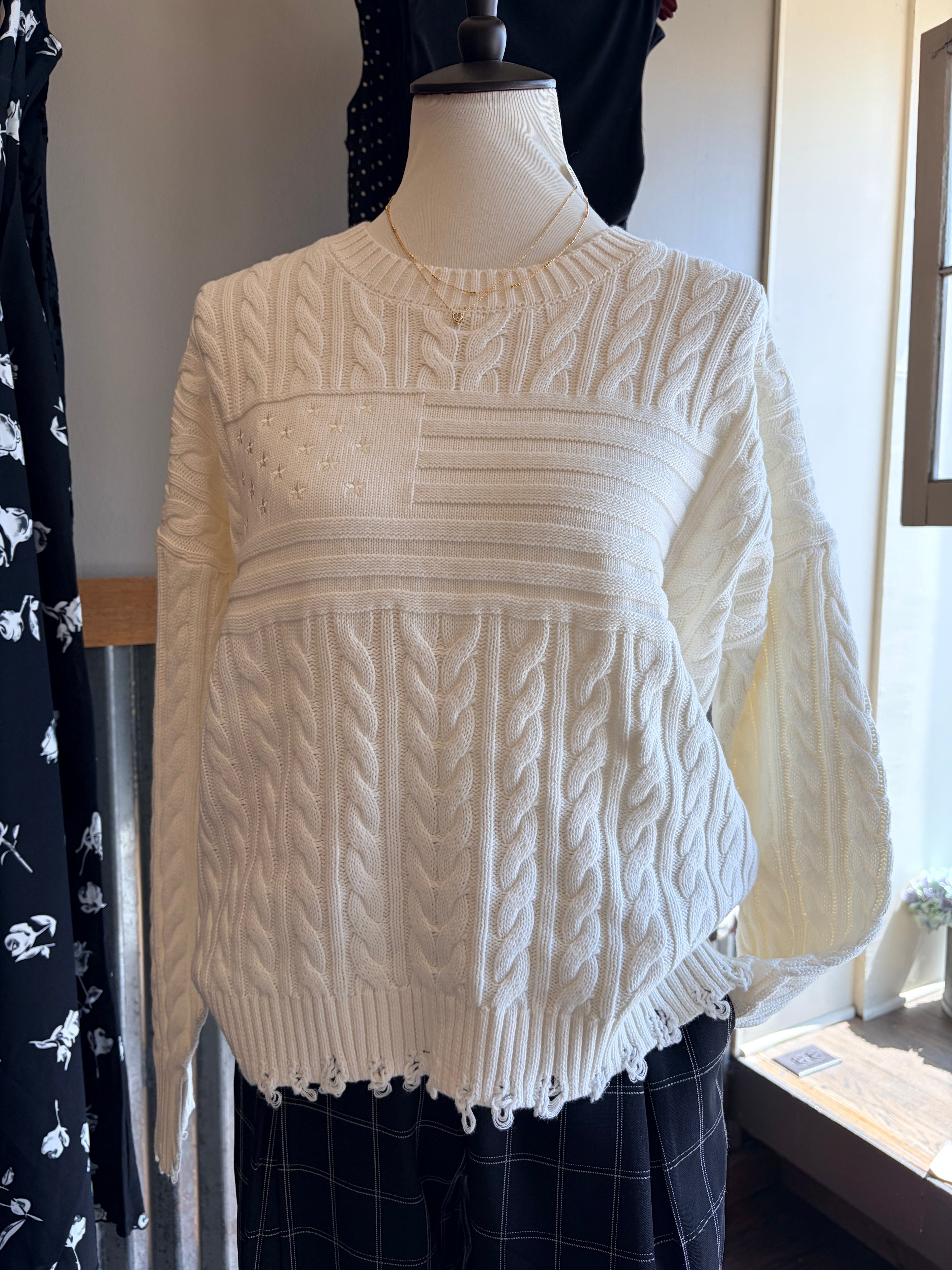 White Flag Sweater