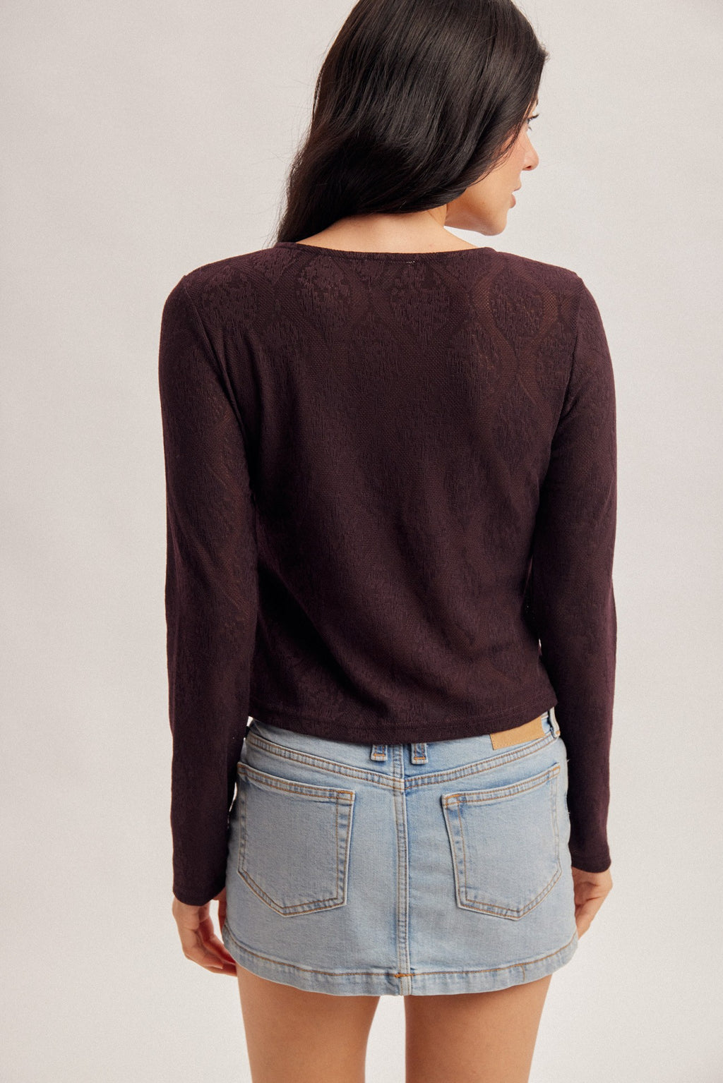 Knit Jacquard Button Down