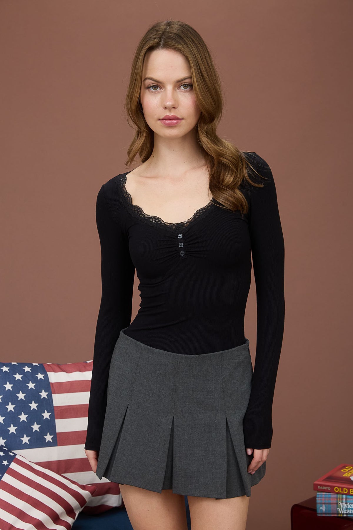 Lace Trim Top
