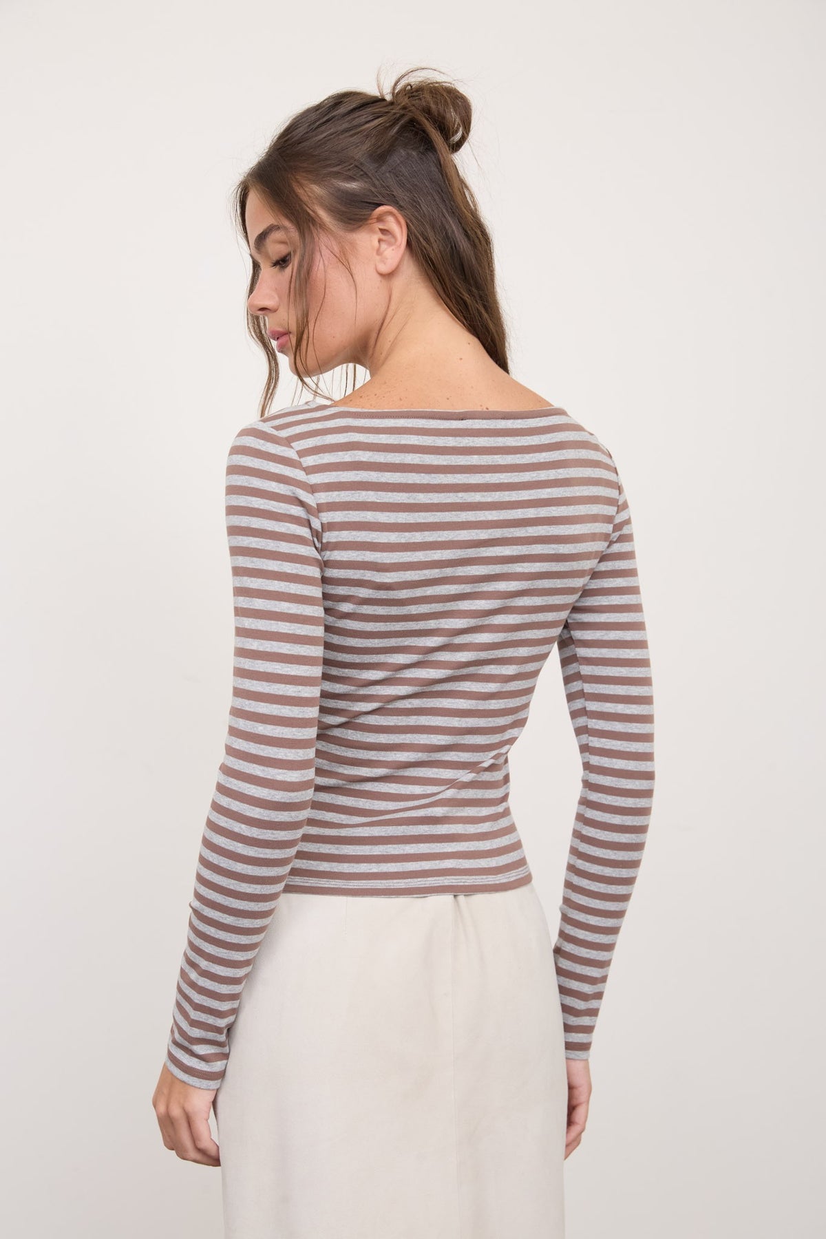 Stripe Boat Neck