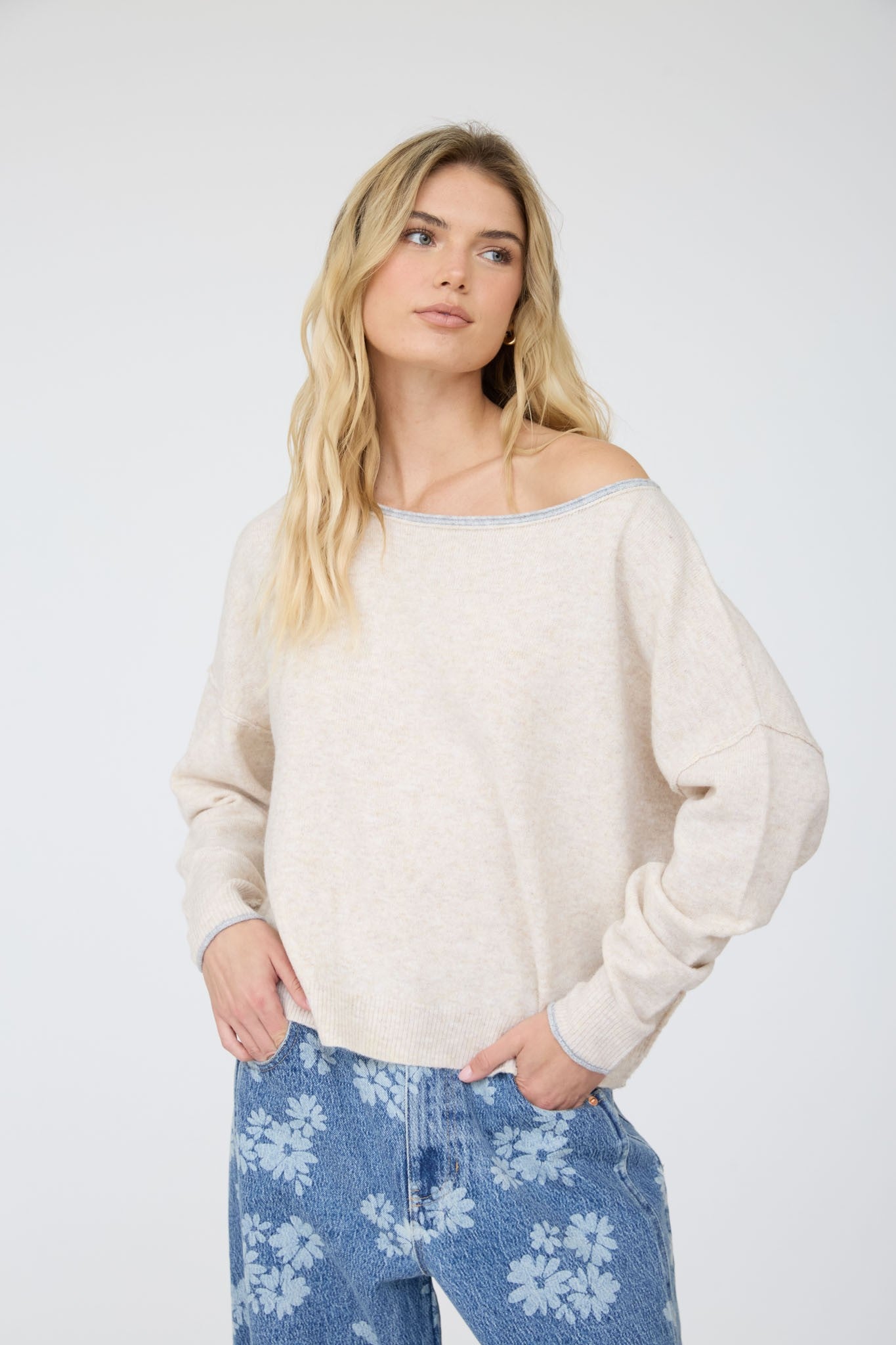 Off Shoulder Sweater