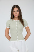 Olive Short Sleeve Cardi