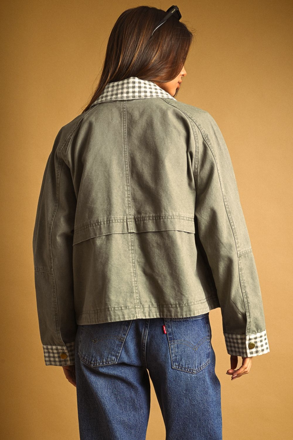 Gingham Twill Jacket