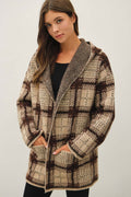 Oversized Plaid Cardigan