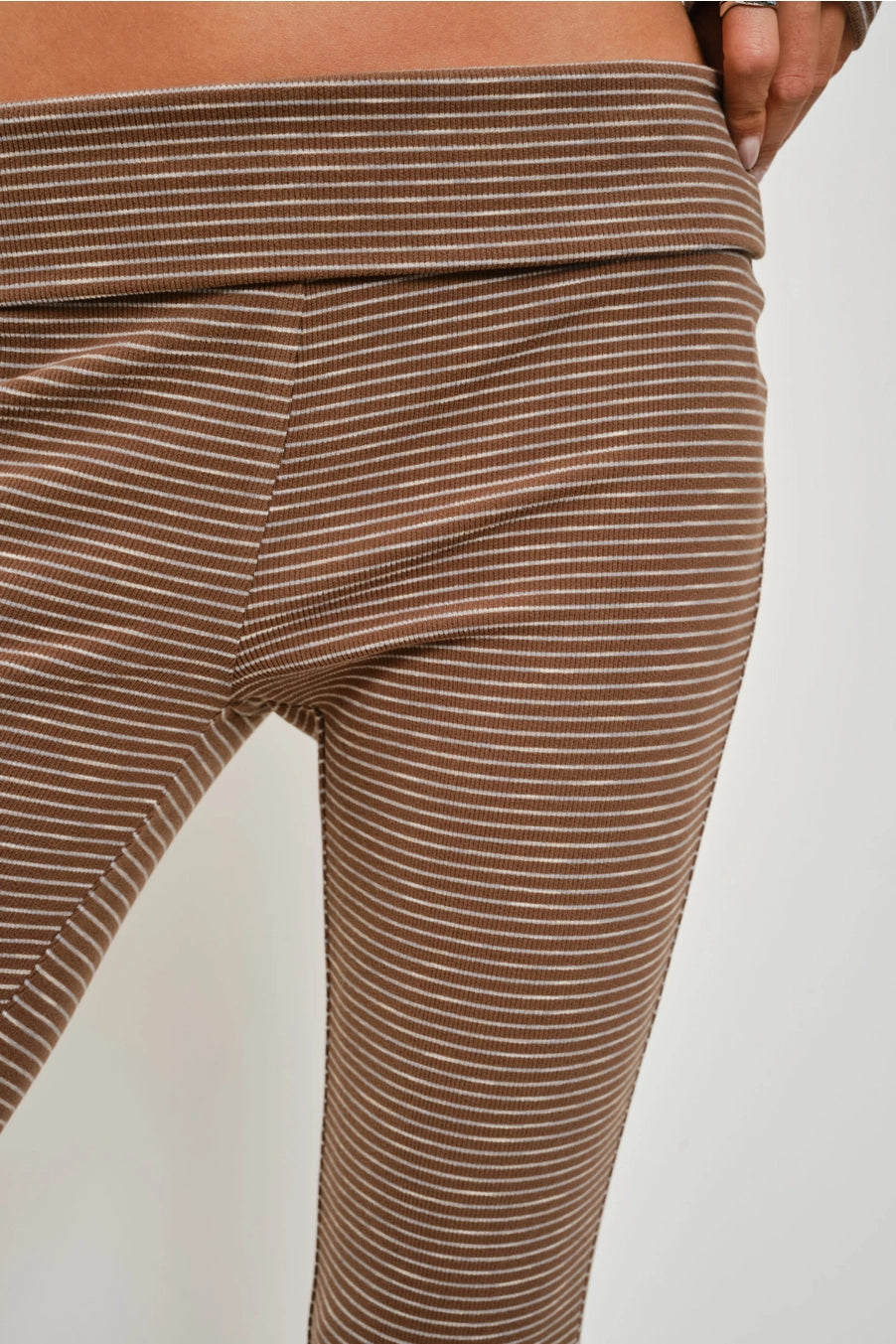 Brown Foldover Pant