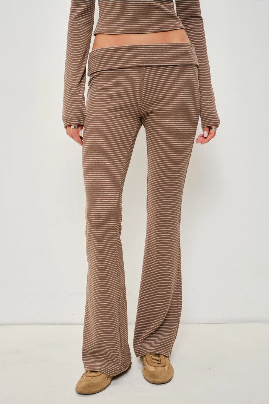 Brown Foldover Pant
