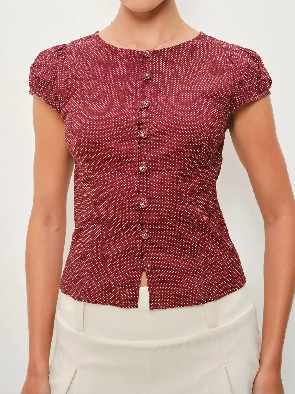 Polka Cap Sleeve