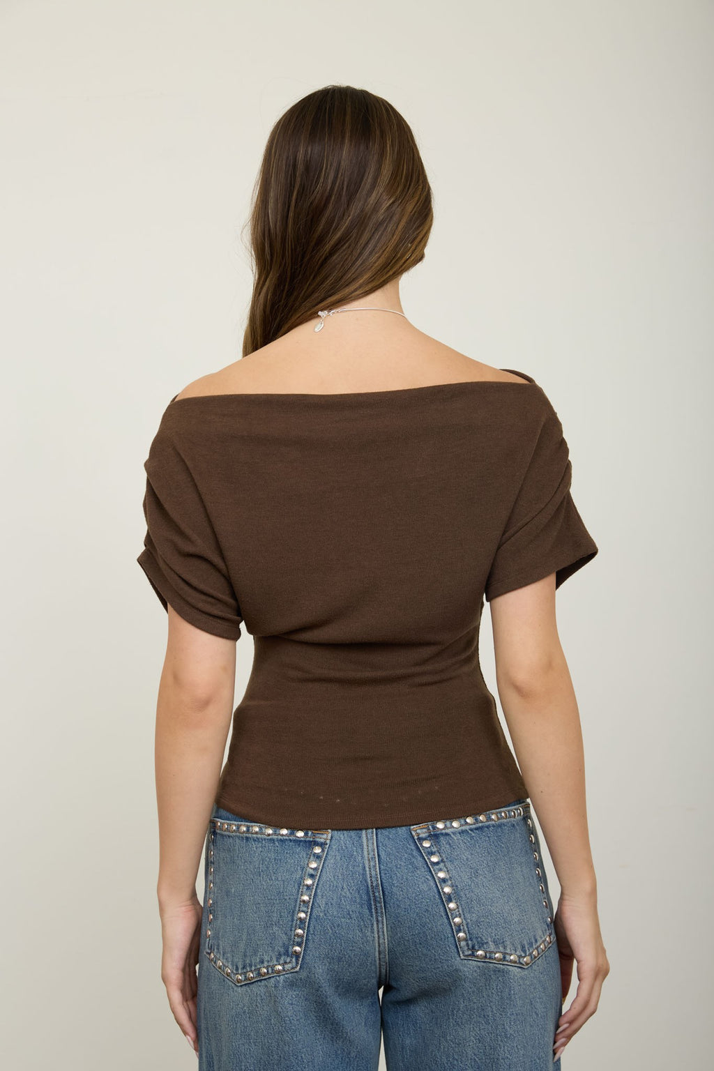 One Shoulder Ruched Top