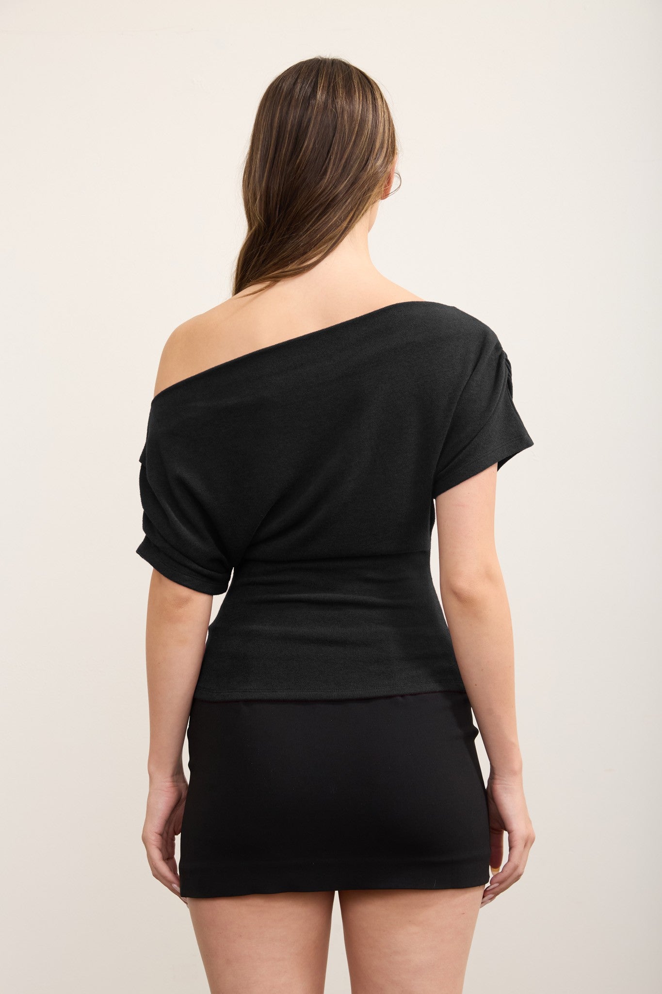 One Shoulder Ruched Top