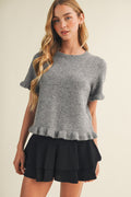 Ruffle Trim Top