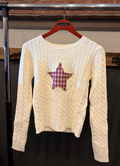 Plaid Star Cable Knit