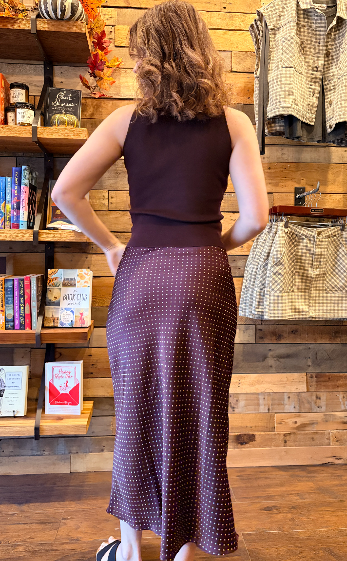 Polka Dot Flare Skirt