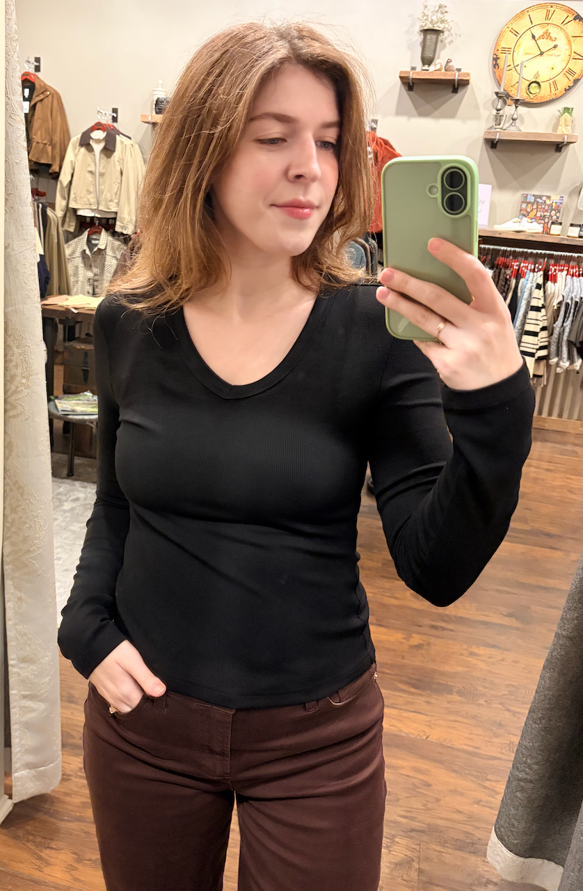 Rounded V Neck