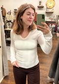 Rounded V Neck