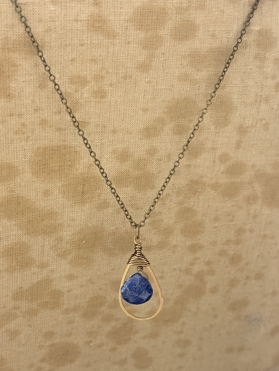 Lapis Drop Necklace