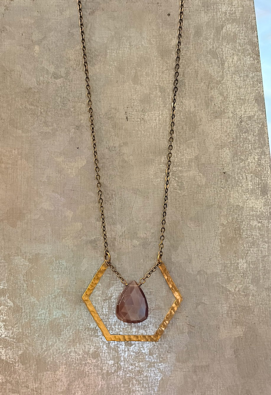 Coffee Moonstone Hexagon