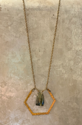 Labradorite Hexagon Necklace