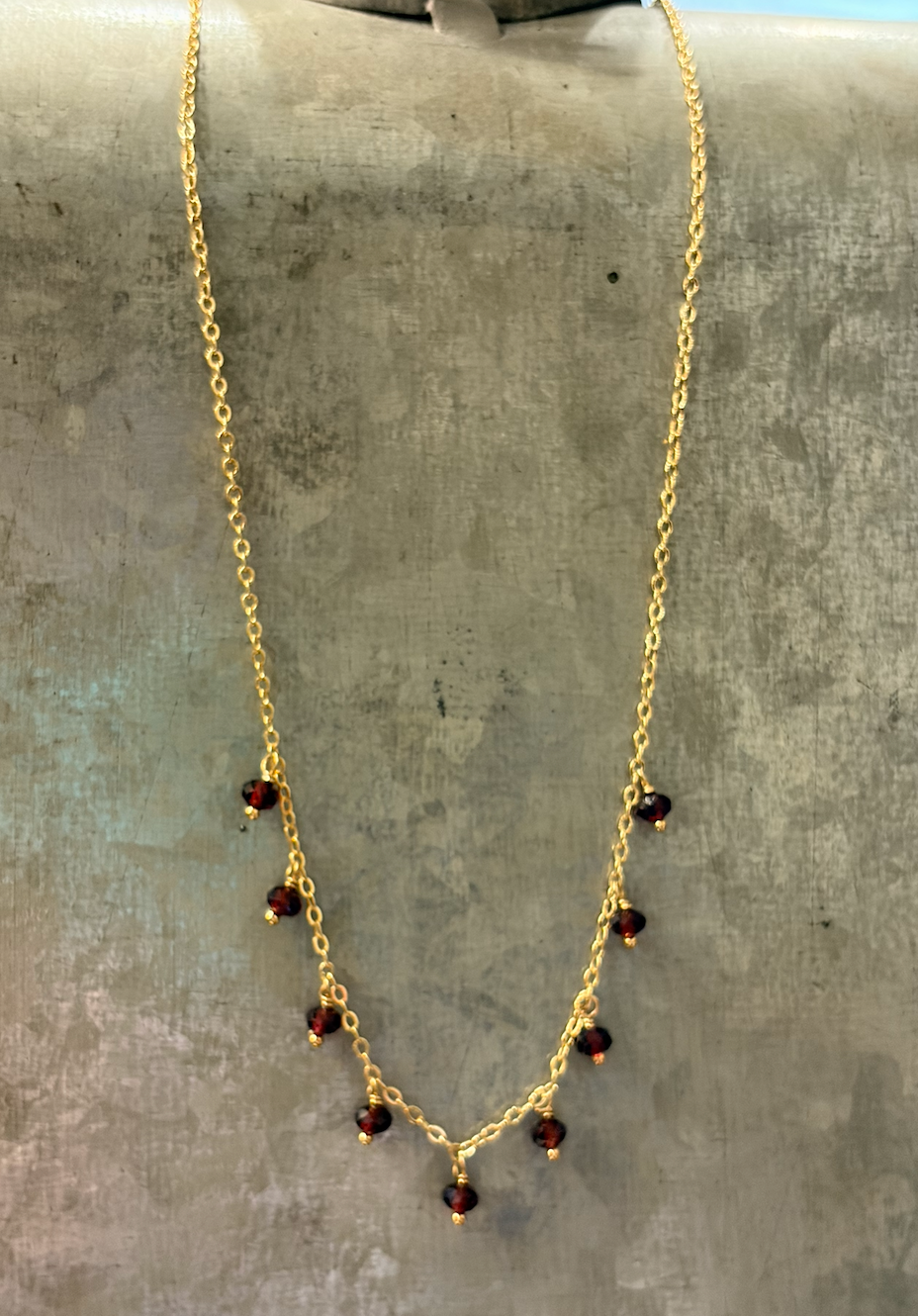 Petite Garnets Necklace
