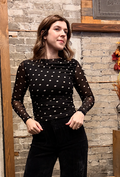 Sheer Mesh Polka Dot