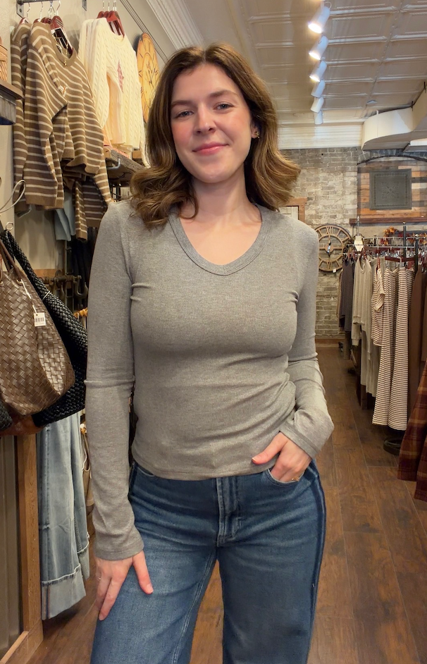 Rounded V Neck