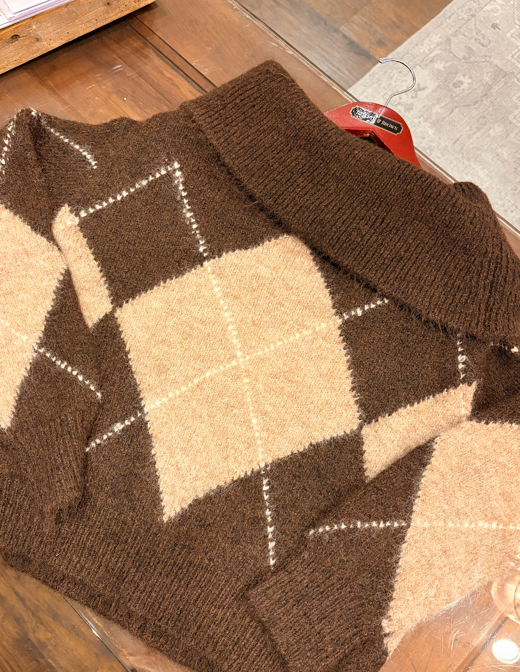 Argyle Off Shoulder