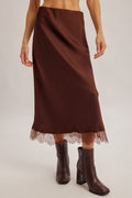 Satin Midi Skirt