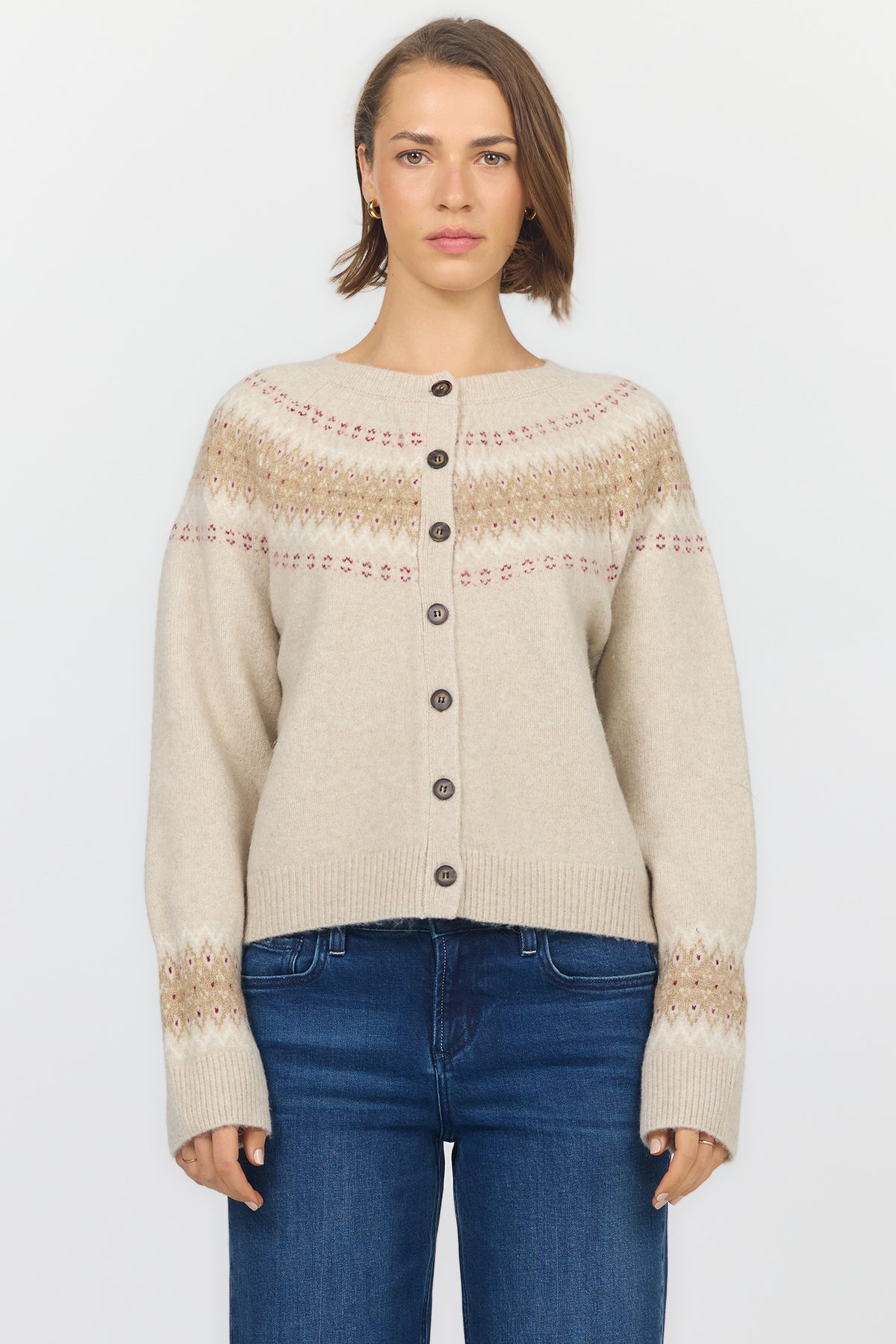 Latte Button Sweater